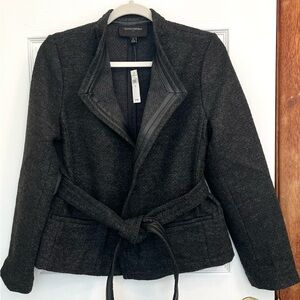 Brand new with tag Gray Banana Republic blazer with leather details Size 8